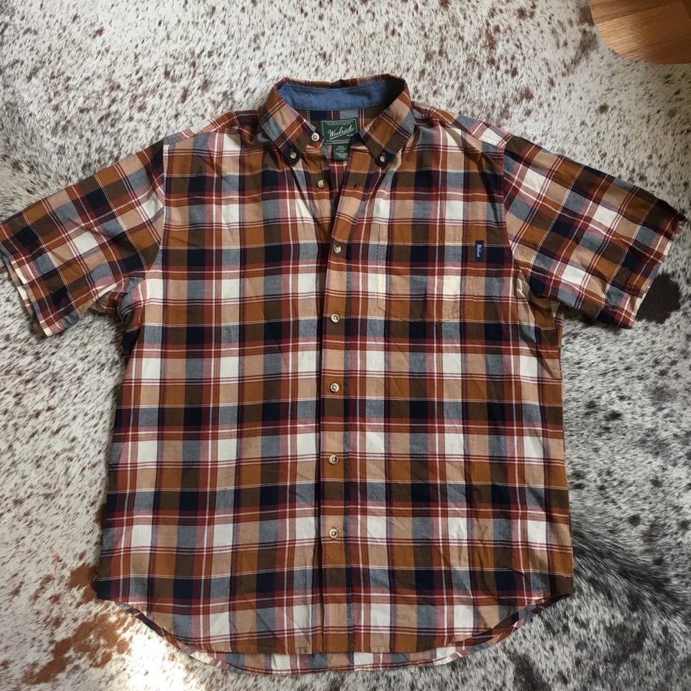 Woolrich plaid short sleeved shirt